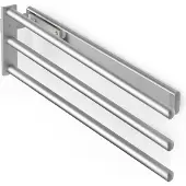 Emuca Handdoekenrek verlengbaar, 3 armen, 440 mm, Aluminium, Mat geanodiseerd