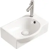 Mexen Mista opbouw wasbak links 40 x 28 cm, wit - 22174000L