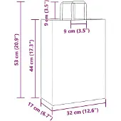 vidaXL Papieren zakken 50 st met hengsels 32x17x44 cm geel