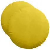 vidaXL Zitkussens 2 st Fluweel Geel Ø50 x 19 cm