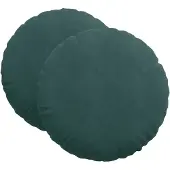 vidaXL Zitkussens 2 pcs Fluweel Donkergroen Ø 80 x 29 cm