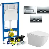 Geberit UP100 Toiletset Compleet | Inbouwreservoir | BWS Tado | Drukplaat