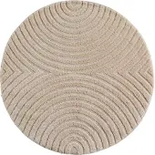 Muratap Japandi art rond scandinavisch vloerkleed laagpolig effen - 160 cm