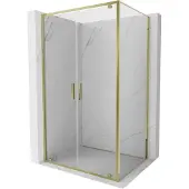 Mexen Exo schuifdeur douchecabine 120 x 95 , transparant, goud - 8182-120-095-50-00