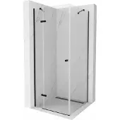 Mexen Roma draaideur douchecabine 90 x 90 cm, transparant, zwart - 854-090-090-70-00