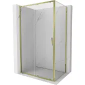 Mexen Exo schuifbare douchecabine 190 x 95 , transparant, goud - 8151-190-095-50-00