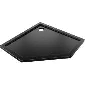 Mexen Flow vijfhoekige slanke douchebak 100 x 100 , zwart mat - 46P701010