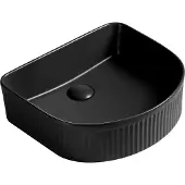 Mexen Grovo opzetwastafel geribbeld 40 x 35 cm, zwart mat - 22304085