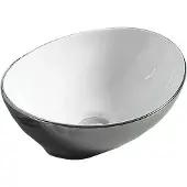 Mexen Elza opbouw waskom 40 x 33 cm, zilver/wit - 21014079