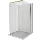 Mexen Rox-3S 3-zijdige douchecabine schuif 110 x 110 , transparant, goud - 8C2-110-110-50-00-3S