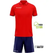 Givova Street Short Sleeve Set Blauw XL Man