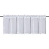 Elbersdrucke Bistro Gordijn Edna 45x140 cm wit transparant