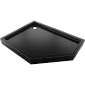 Mexen Flow+ vijfhoekige douchebak links 100 x 90 , zwarte mat - 46P709010LH