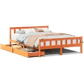vidaXL Bedframe zonder matras massief grenenhout wasbruin 160x200 cm