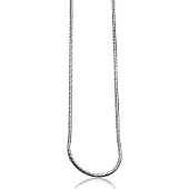 Zinzi 42cm zilveren slangen collier 1mm breed ZISL42