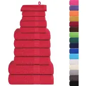 vidaXL 12-delige Handdoekenset FROGN 360 g/m² rood