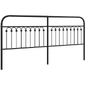 vidaXL Vervangend hoofdbord 193 cm metaal zwart