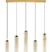 Nova Luce Unieke hanglamp Sano recht 5-lichts goud