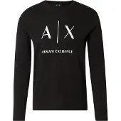 Armani Exchange Shirt zwart / wit