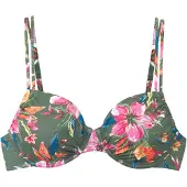LASCANA Bikinitop olijfgroen / oranje / pink