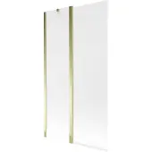 Mexen Flip badwand 2-delig 100 x 150 , matglas, goud - 894-100-101-50-30