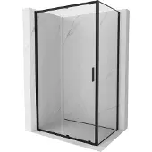 Mexen Exo schuifbare douchecabine 190 x 90 , transparant, zwart - 8151-190-090-70-00