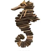 VAR Zeepaard Wanddecoratie – Hout – H45 cm – Natuurlijke Zee-Inspiratie