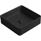 Mexen Grovo opzetkom geribbeld 37 x 37 cm, zwart mat - 22303785