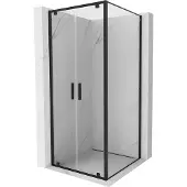 Mexen Exo opklapbare douchecabine 120 x 120 , transparant, zwart - 8182-120-120-70-00