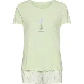 LASCANA Korte pyjama lichtbeige / groen / pastelgroen / lavendel