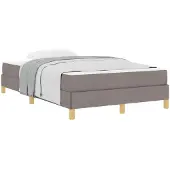 vidaXL Boxspring bed Taupe 120 x 190 cm Stof