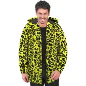 Widmann Bontjas met muts pluche luipaard neon geel Siem