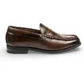 Infinity Leather Herenschoenen van bruin PU-leer, formele penny loafers, casual schoenen