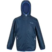 Regatta Groot Buitenshuis Kinderen/Kinderen Lever II Packaway Rain Jacket (Maanlicht Denim)