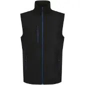 Regatta Heren Navigate Softshell 2-laags bodywarmer (Zwart/Nieuw Royal)