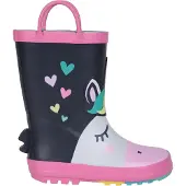 Mountain Warehouse Kinder/Kinder Eenhoorn Wellington Laarzen (Donkerblauw)