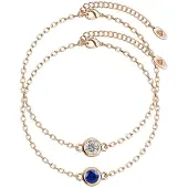 MYC Paris Geboortesteen armbanden - Roségoud, kristal en blauw