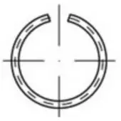 Toolcraft TO-5435400 Veerring 8 mm DIN 7993 Verenstaal 500 stuk(s)