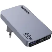 UGREEN USB C-oplader - - Nexode Pro - 65W - 3 Poorten - Internationale Adapter