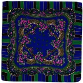 Claire Sjaal - Dames Multikleur Sjaal Saffier Blauw