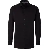 Venti Jerseyflex Comfort Fit Jersey overhemd zwart, Effen