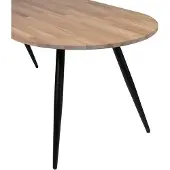 Woood Tablo Ovaal Tafelblad Incl. 2-Standen Poot - Grijs -74,4x220x90