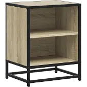 vidaXL Nachtkastjes 2st 40x31x50cm bewerkt hout en metaal sonoma eiken