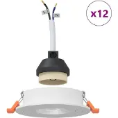 vidaXL Spotje 12 pcs Wit 9 x 9 x 2 cm Aluminium