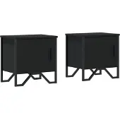 vidaXL Nachtkastjes 2 st 40x30x40 cm spaanplaat zwart