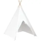 vidaXL Teepee Tent Wit 120 x 120 x 150 cm Stof en Plastic