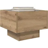 vidaXL Salontafel Artisan Eiken 40 x 40 x 30 cm Bewerkt hout