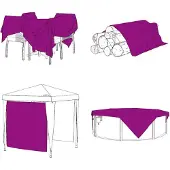 vidaXL Doorzichtig zeildoek met zeilringen 4x4 m polyethyleen