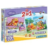 Clementoni 11675 Kubuś Puchatek Puzzle i Klocki