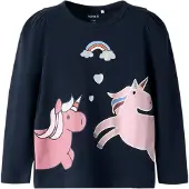 Name it Shirt 'NMFBILISA' lichtblauw / donkerblauw / lichtroze / zilver